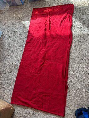 Bright Red Fleece Fabric Remnant Left Over From Project 5'x4' feet Very Good